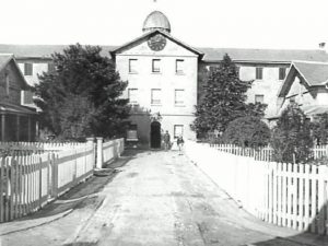 Parramatta Female Factory main building during the asylum period, photographed in 1872